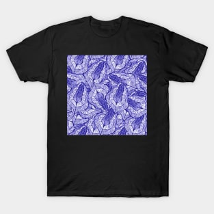 pen and ink fallen leaves doodle pattern 2 T-Shirt